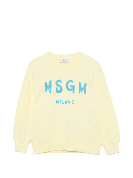  Msgm Kids Logo Sweatshirt - Yellow 