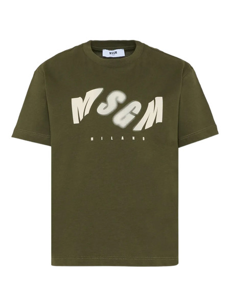  Msgm Kids Logo T-shirt - Green 