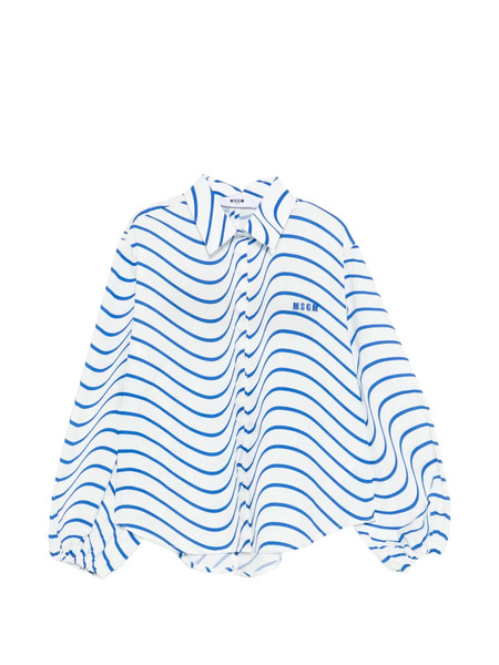  Msgm Kids Patterned Shirt - White 