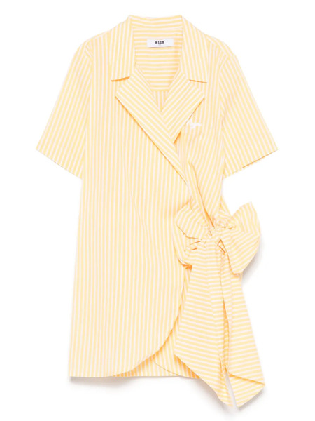  Msgm Kids Poplin Dress - Yellow 