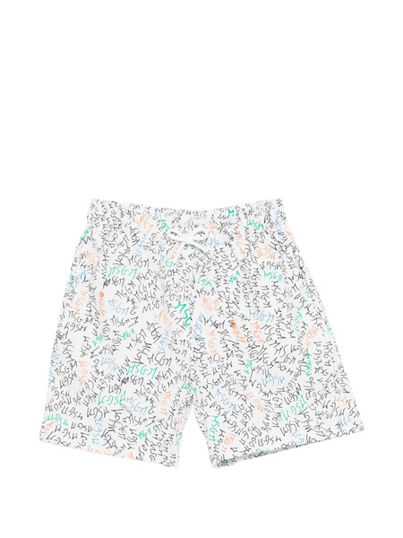  Msgm Kids Print Shorts - White 