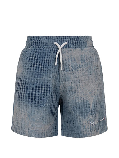  Msgm Kids Printed Bermuda Shorts - Blue 