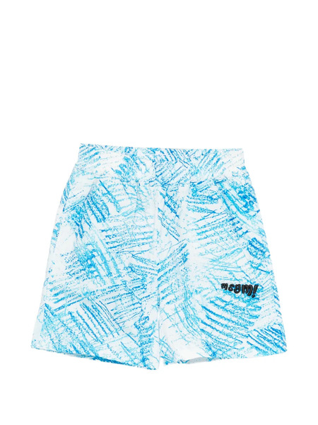  Msgm Kids Printed Shorts - White 