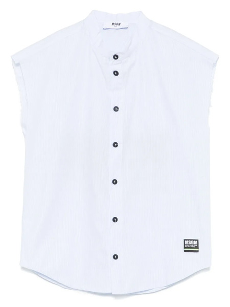  Msgm Kids Sleeveless Shirt - Blue 