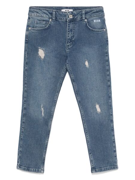  Msgm Kids Slim-leg Jeans - Blue 