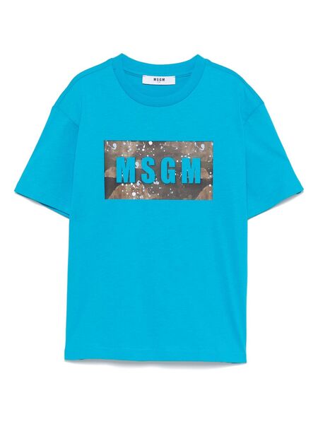  Msgm Kids Msgm Kids S5msjbth036ms011 Azzurro 100%cotone - Blue 