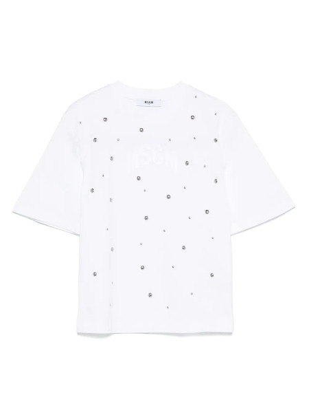  Msgm Kids Studded T-shirt - White 