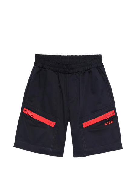  Msgm Kids Zip-pocket Shorts - Blue 