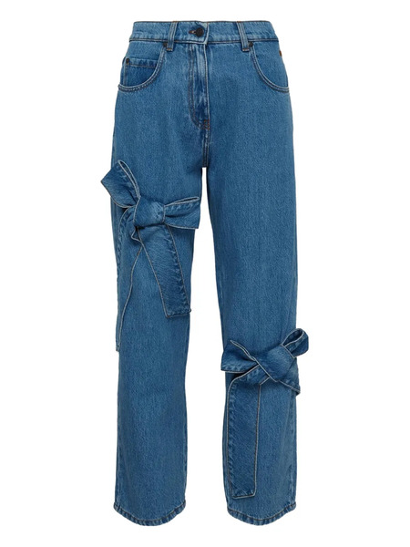  Msgm Knot-detail Jeans - Blue 