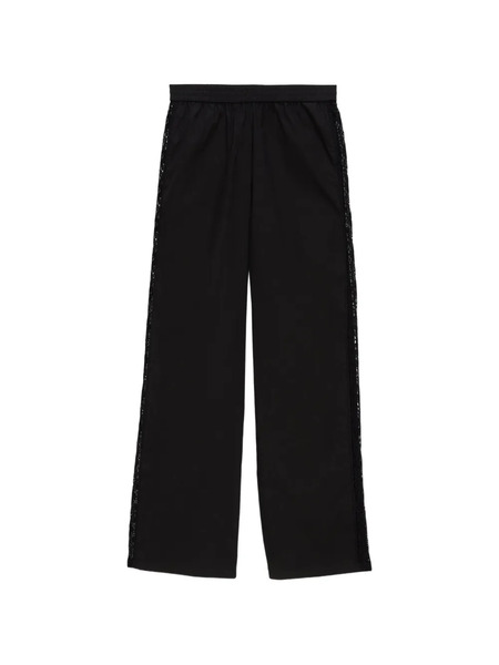 Msgm Lace Panel Trousers - Black 