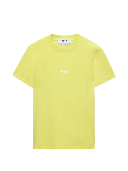  Msgm Logo-detail T-shirt - Yellow 