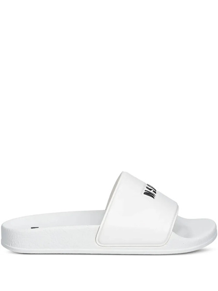  Msgm Logo-embossed Slides - White 