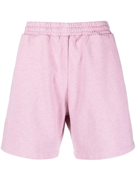  Msgm Logo-embroidered Cotton Shorts - Pink 