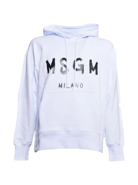  Msgm Logo Hoodie - White 