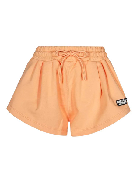  Msgm Logo-patch Track Shorts - Orange 