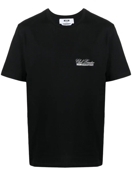  Msgm Logo-print Cotton T-shirt - Black 