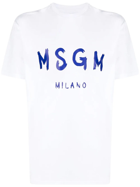  Msgm Logo-print Cotton T-shirt - White 