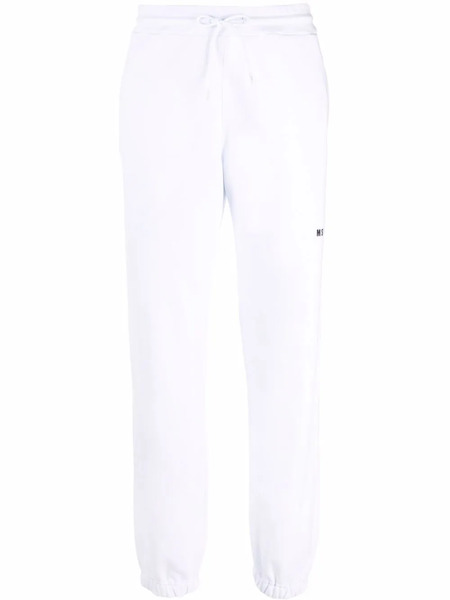  Msgm Logo-print Cotton Track Pants - White 