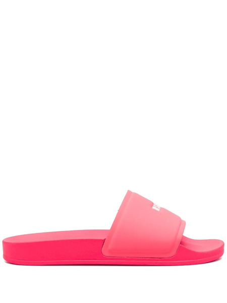  Msgm Logo-print Sliders - Pink 