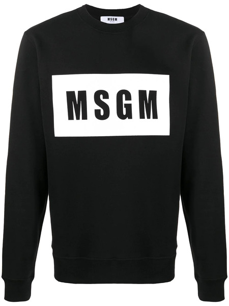  Msgm Logo-print Sweatshirt - Black 