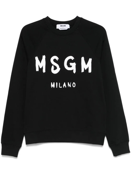  Msgm Logo-print Sweatshirt - Black 
