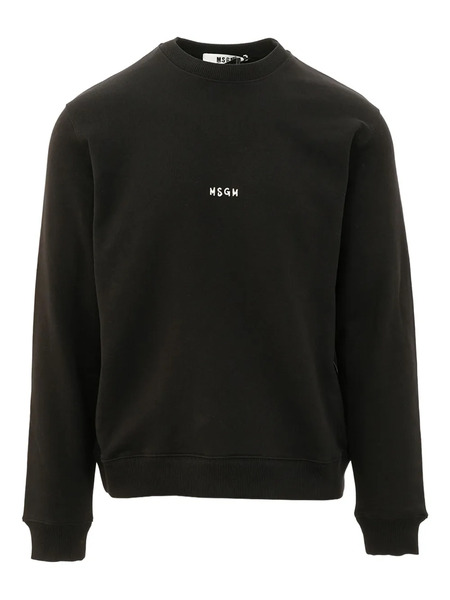  Msgm Logo-print Sweatshirt - Black 
