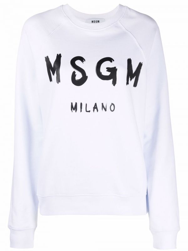  Msgm Logo-print Sweatshirt - White 