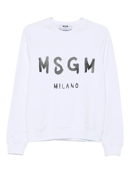  Msgm Logo-print Sweatshirt - White 