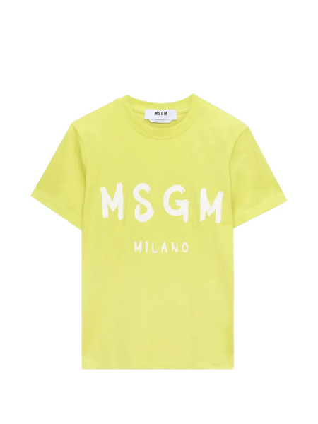  Msgm Logo-print T-shirt - Yellow 