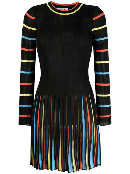 Msgm Long-sleeve Stretched Dress - Black 
