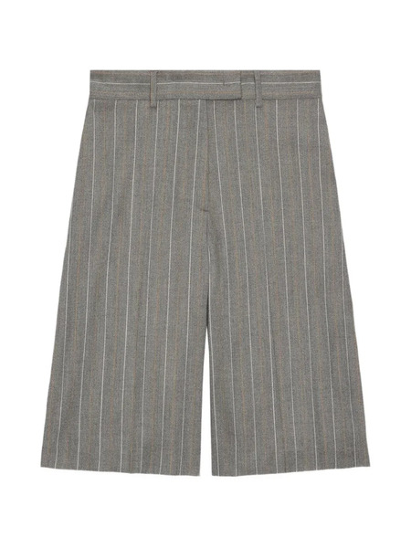  Msgm Pinstripe Shorts - Grey 
