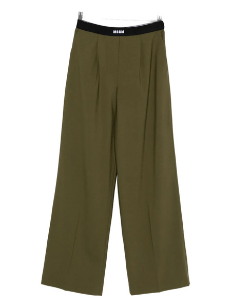  Msgm Pleated Trousers - Green 