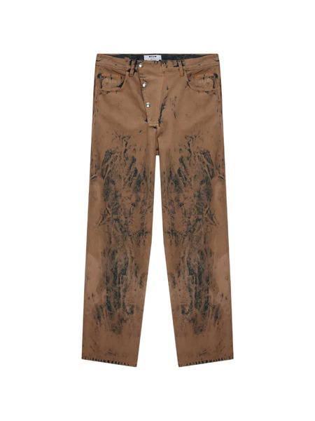  Msgm Printed Jeans - Brown 