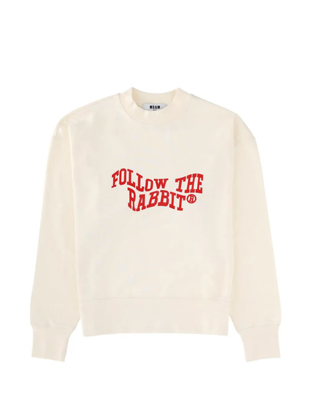  Msgm Printed Round-neck Knitwear - Neutrals 