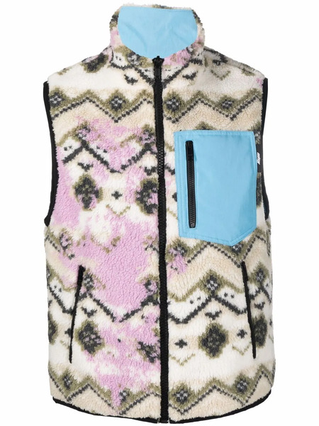  Msgm Reversible Zipped Gilet - Neutrals 