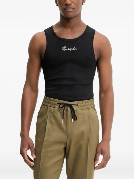  Msgm Ribbed Tank Top - Black 