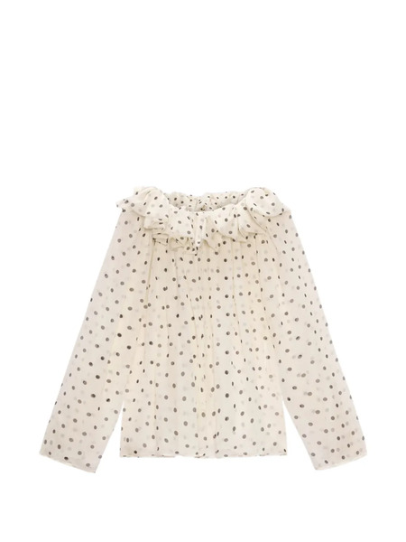  Msgm Ruffled-detail Blouse - Neutrals 