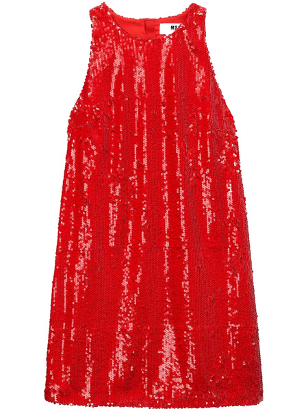  Msgm Sequin-embellished Mini Dress - Red 
