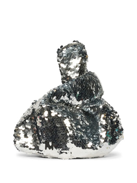 Msgm Sequin-embellished Tote Bag - Silver 