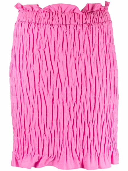 Msgm Shirred-effect Mini Skirt - Pink 