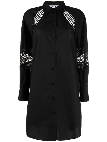  Msgm Shirt Mini Dress - Black 