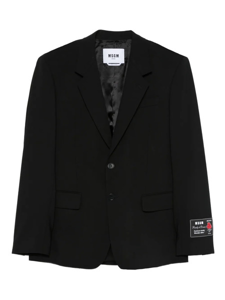  Msgm Single-breasted Blazer - Black 