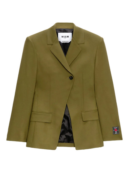  Msgm Single-breasted Blazer - Green 