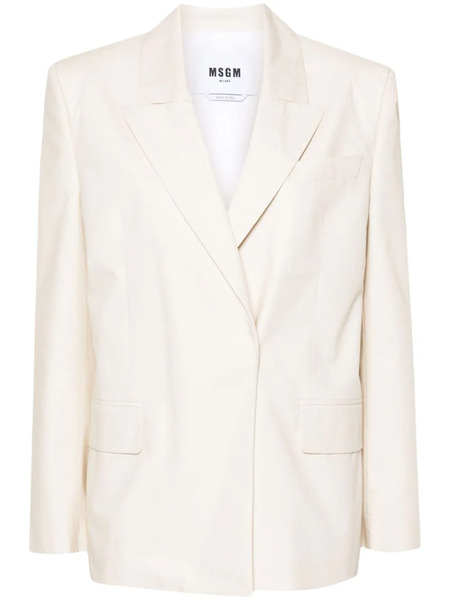  Msgm Single-breasted Blazer - Neutrals 