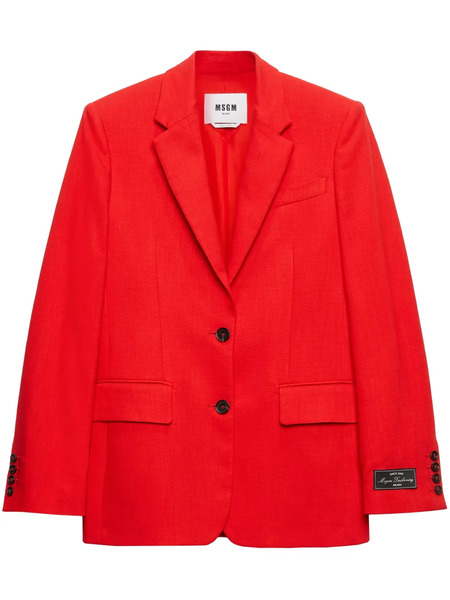  Msgm Single-breasted Blazer - Red 