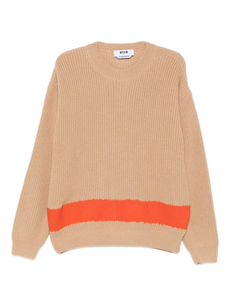  Msgm Stripe-detail Jumper - Neutrals 