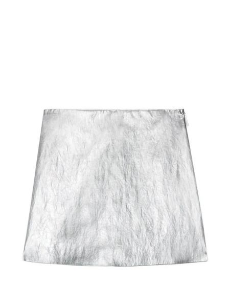  Msgm Striped Mini Skirt - Silver 