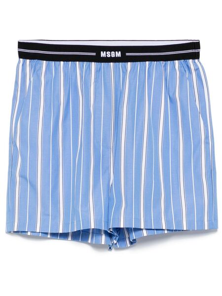  Msgm Striped Shorts - Blue 