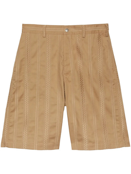  Msgm Striped Shorts - Neutrals 