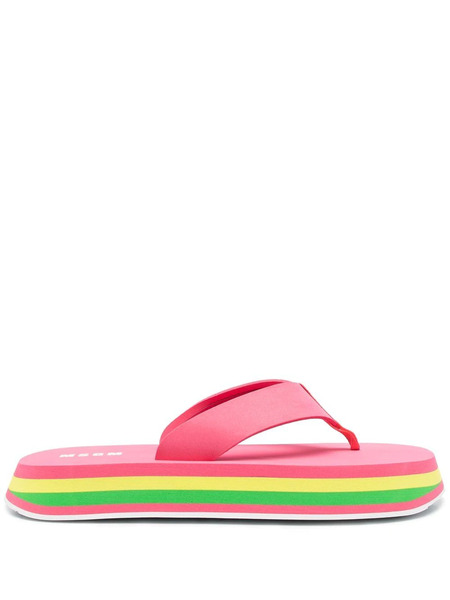  Msgm Thong-strap Chunky Flip Flops - Pink 